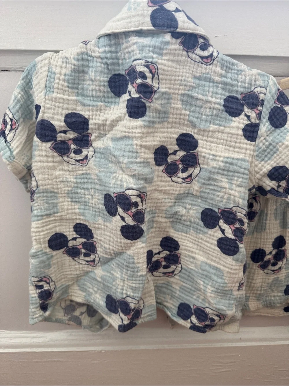 Disney Mickey Mouse 4T Quilted Matching Set - Blue & Navy Print 100% cotton